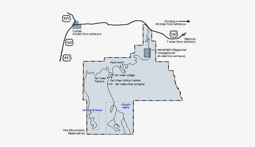 Mesa Verde Road Map - Mesa Verde National Park Map, transparent png