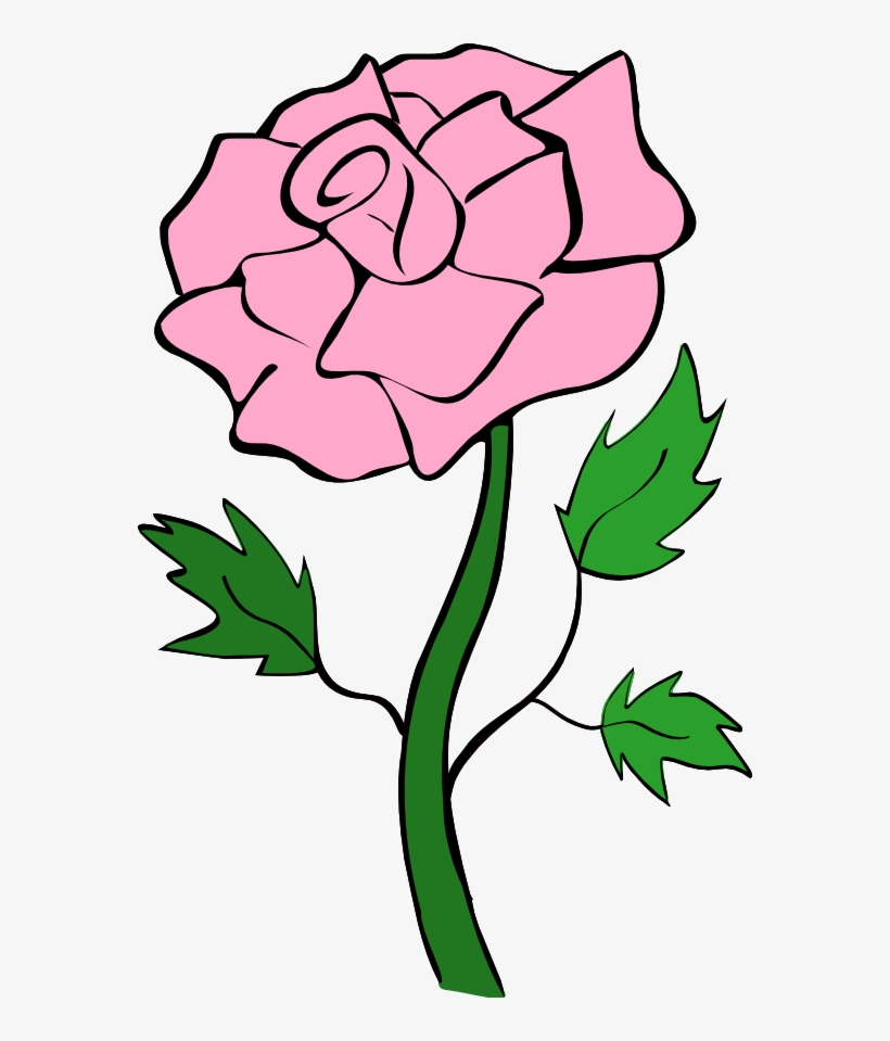 Pink Rose Clipart - Rose Pink Clipart, transparent png