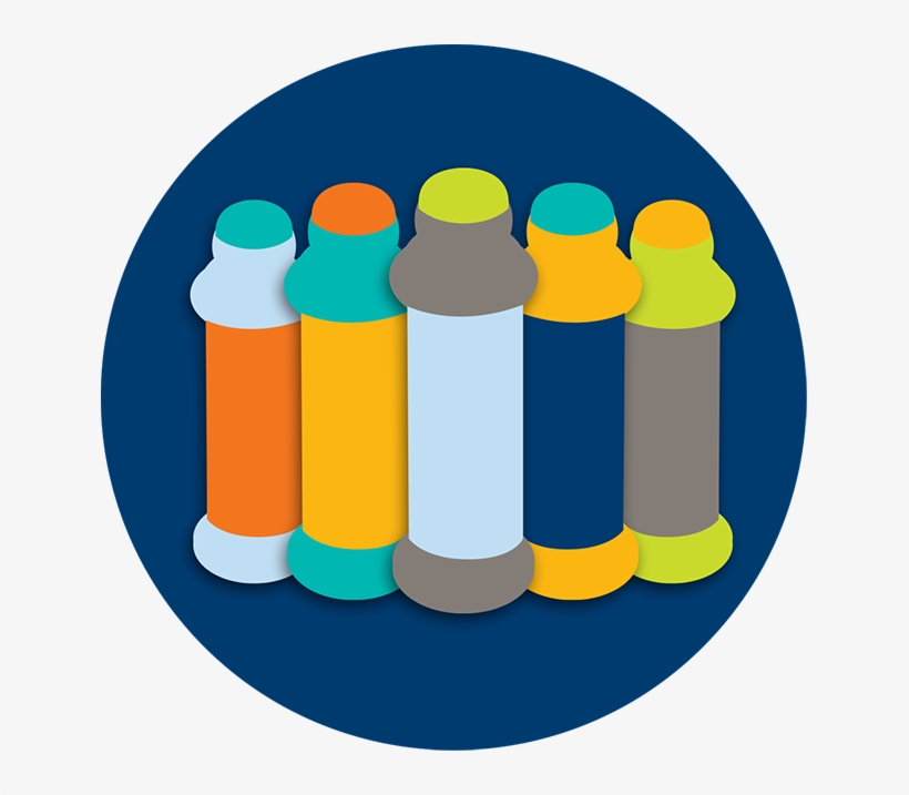 A Row Of 5 Bingo Daubers, transparent png