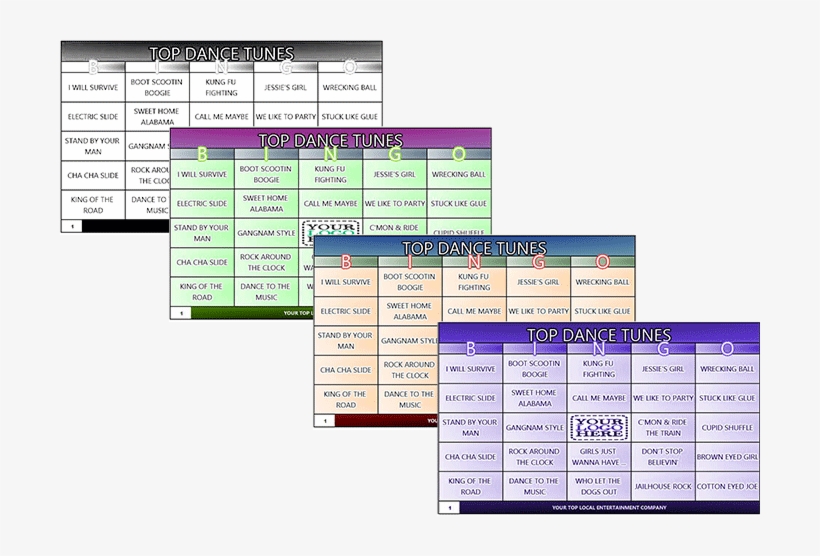 Music Bingo Cards - Rock And Roll Bingo Cards, transparent png