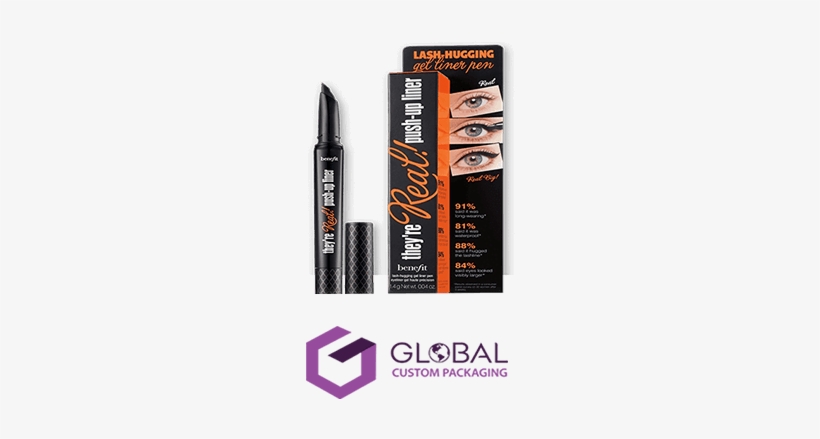 Custom Eyeliner Boxes - Benefit Cosmetics They're Real! Push Up Eyeliner Black, transparent png