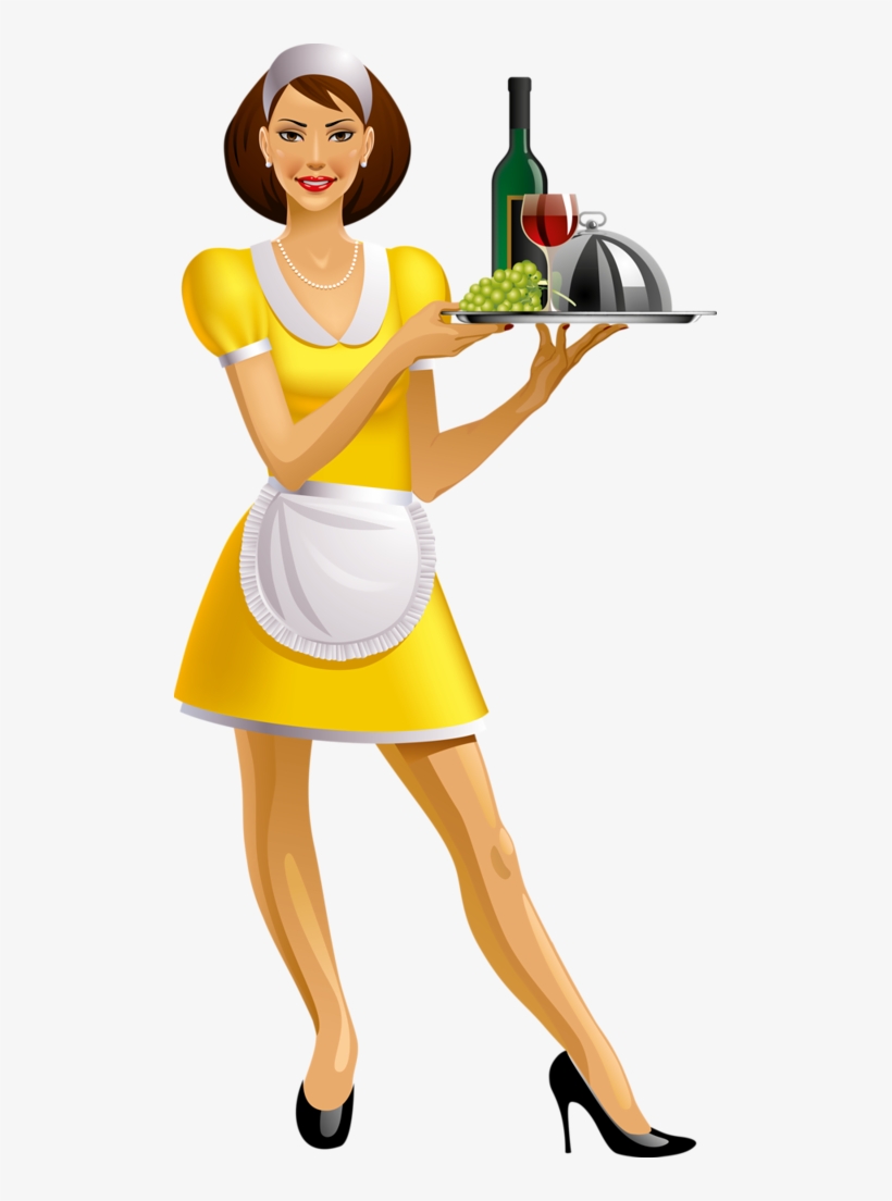 Waitress Png - Официантка Картинка, transparent png