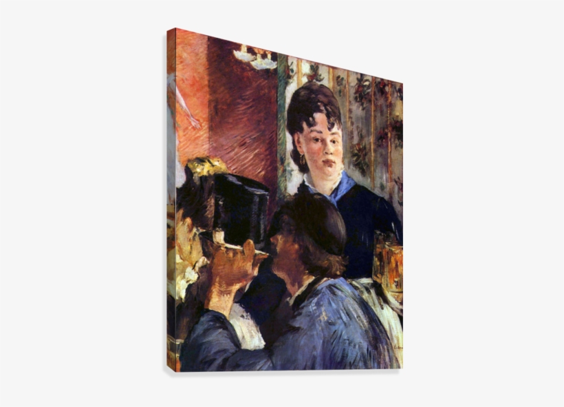 Waitress By Edouard Manet Canvas Print - Poster: Edouard Manet Waitress Art Print Poster, 19x13in., transparent png