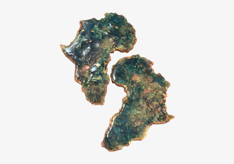 A Light Textured Gold Leaf Africa Earring - Vegetable, transparent png
