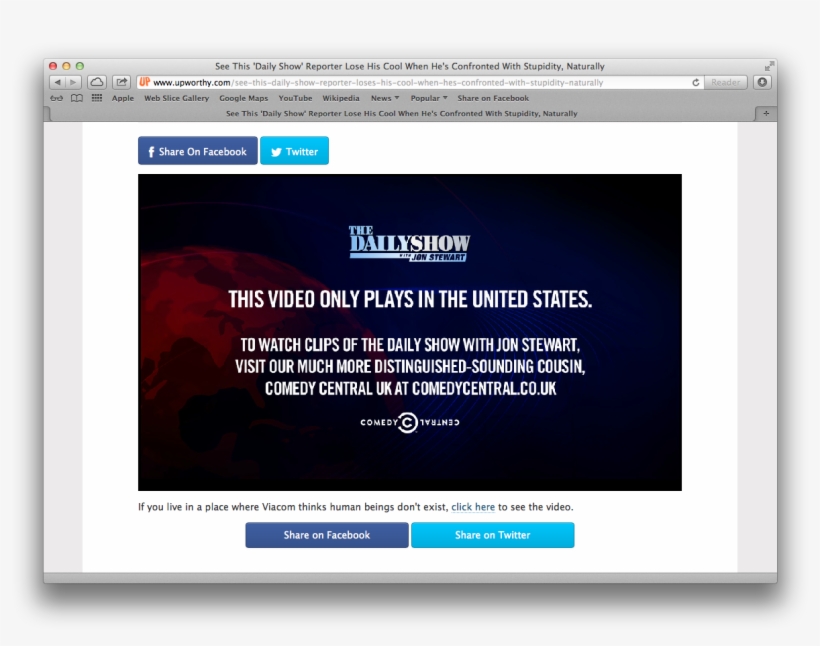As You Can See, The Embedded Content Is Inaccessible - Daily Show, transparent png