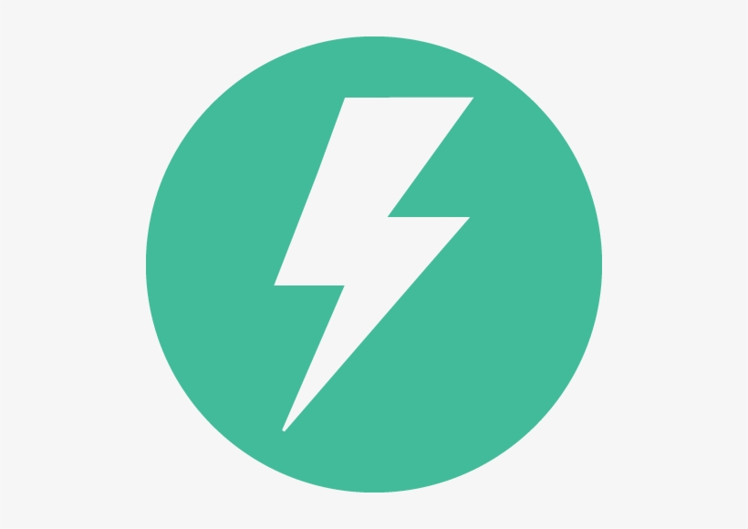 Lightening Fast - Lightning Bolt Icon Circle, transparent png