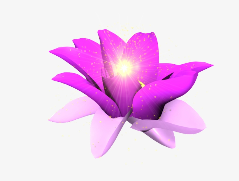Share This Image - Glowing Purple Flower Png, transparent png