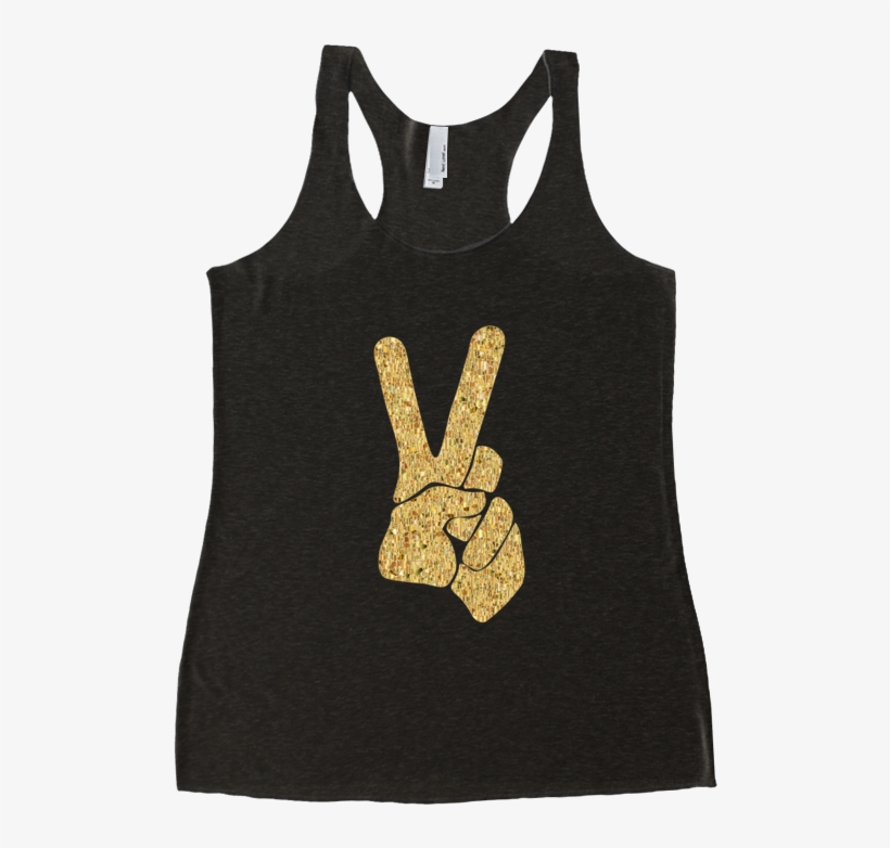 Dress Yourself Up In Gold Colored Inspiration With - Tendendo O Sinal De Paz Metálico Da Mão Camiseta, transparent png