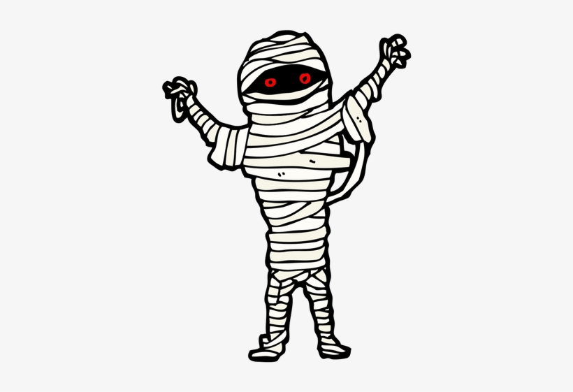 Mummy - 0shares - Halloween Mummy Cartoon Greeting Card, transparent png