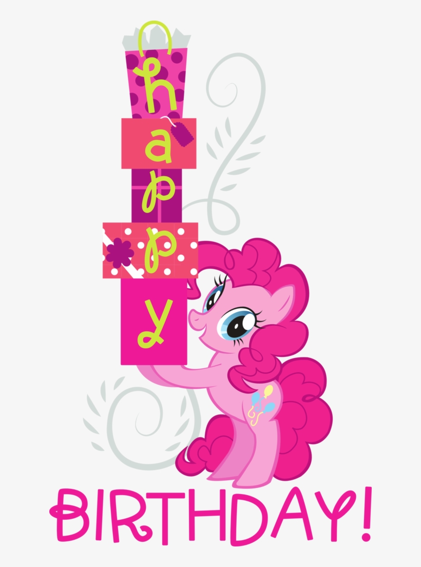 You Can Click Above To Reveal The Image Just This Once, - Happy Birthday My Little Pony Pinkie Pie, transparent png