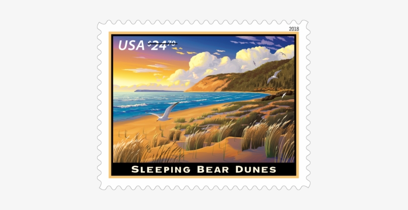 Sleeping Bear Dunes To Be Featured On Postage Stamp - Sleeping Bear Dunes Stamp, transparent png