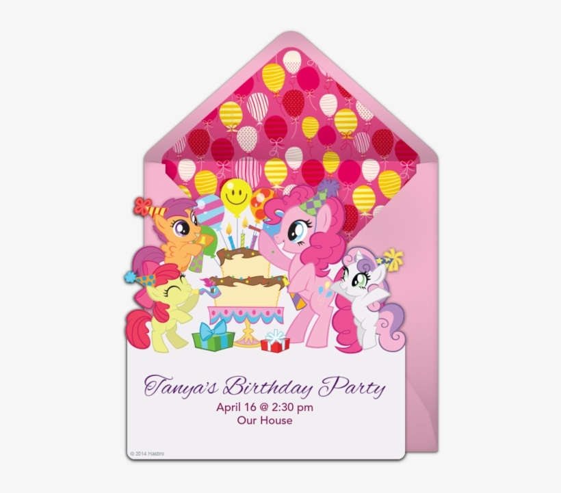 My Little Pony Birthday Online Invitation - My Little Pony Photo Birthday Card, transparent png