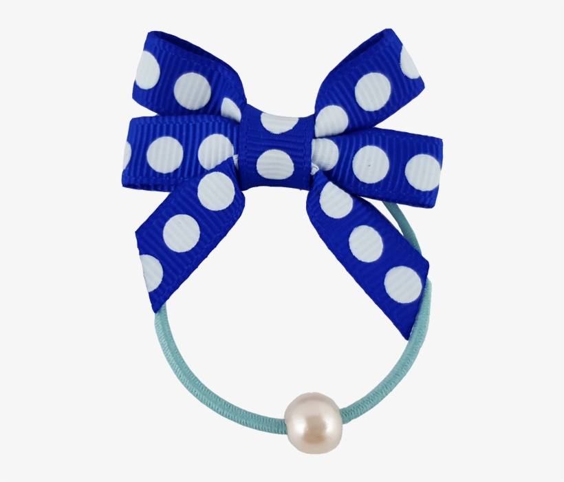 2" Dots Printed Overlay Bow With Tails - Polka Dot, transparent png