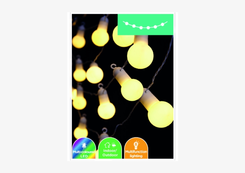 30pk Party Lights White - Light, transparent png