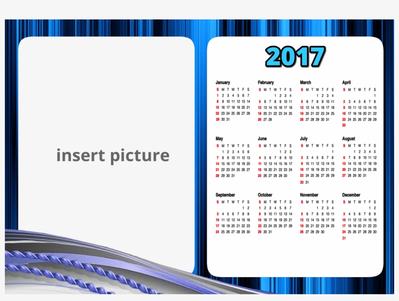 Download Now - Calendar Frame 2017 Png, transparent png
