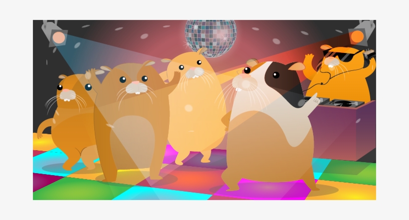 Get The Party Started With Lights - Hamster Party, transparent png