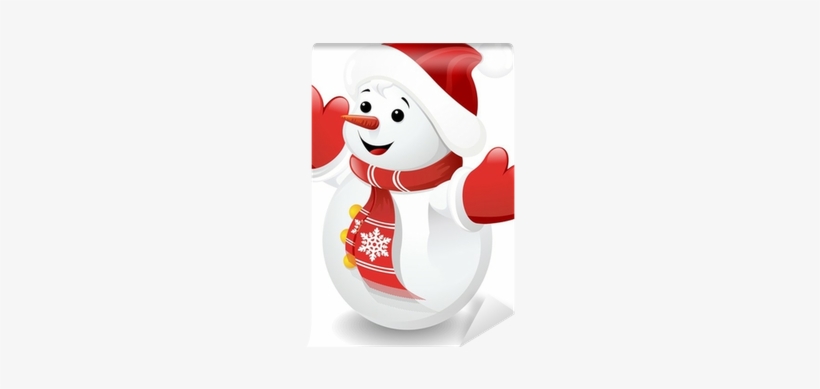 Pupazzo Di Neve Bambino Baby Snowman Vector Vinyl Wall - Snowman Background, transparent png