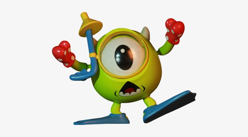 Disney Vinyl Collectible Mike - Hot Toys Monsters Inc Mike Diver 3 Inch Figure, transparent png