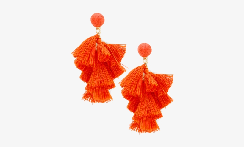 Pink Tassel Earrings - Earring, transparent png