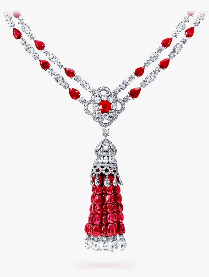 Ruby Tassel And Diamond Necklace - Bohr Model, transparent png