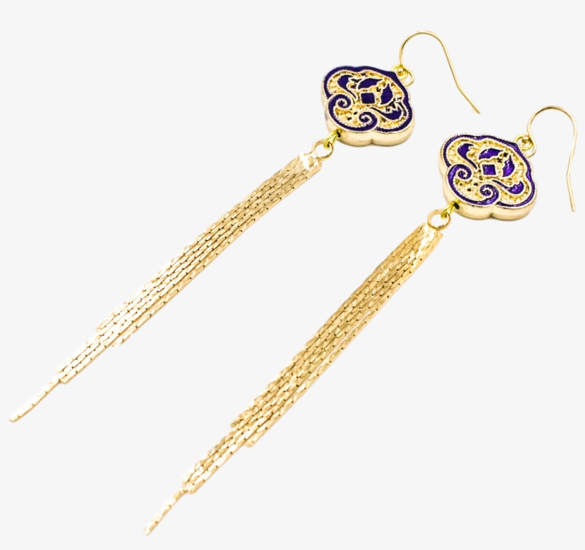 Auspicious Clouds Tassel Earrings - Earring, transparent png