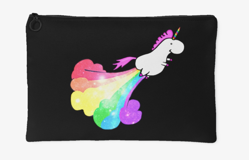 Rainbow Fart Unicorn Accessory Pouch - Unicorn Accessory Pouch, transparent png