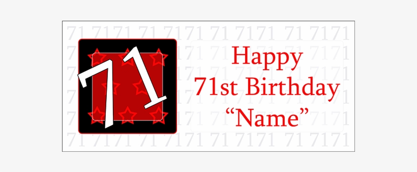 Click For Larger Picture Of Personalized 71 Year Old - 15 Happy Birthday Banner, transparent png
