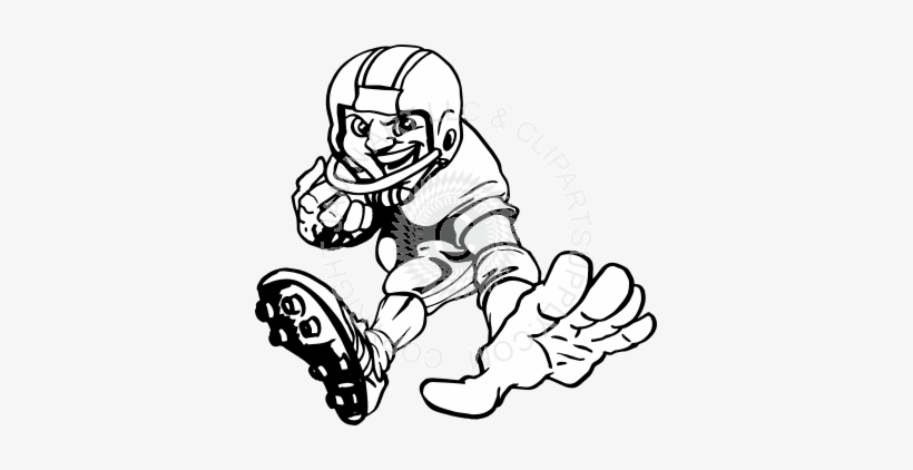 Football Player Clip Art Black And White, transparent png