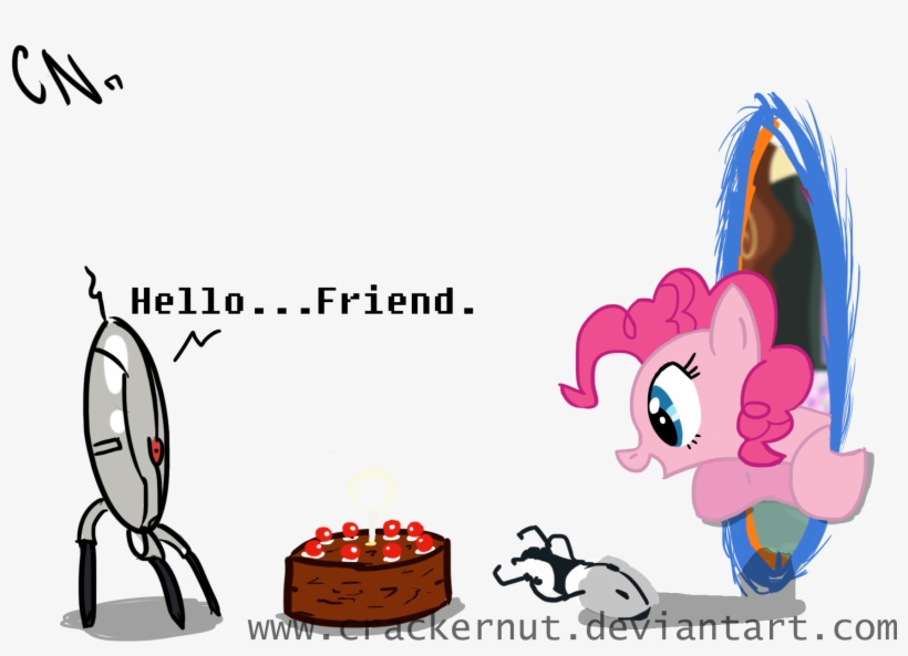 Friend Portal 2 Derpy Hooves Pinkie Pie Cartoon Mammal - My Little Pony Portal, transparent png