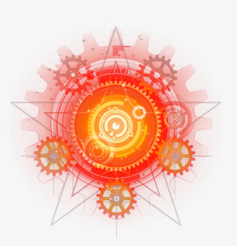 Effect Gears Star Orange Portal Magic - Magic Circle Orange Png, transparent png