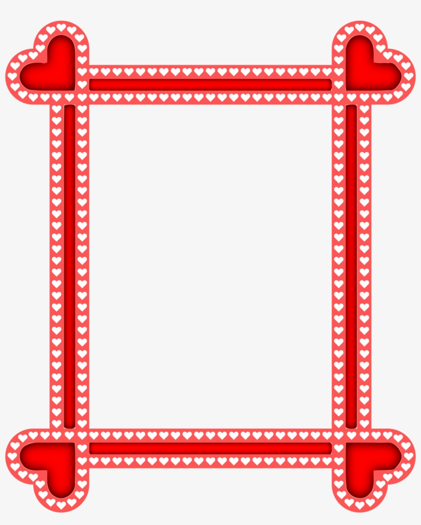 Big Image - Rectangle Heart Frame Png, transparent png