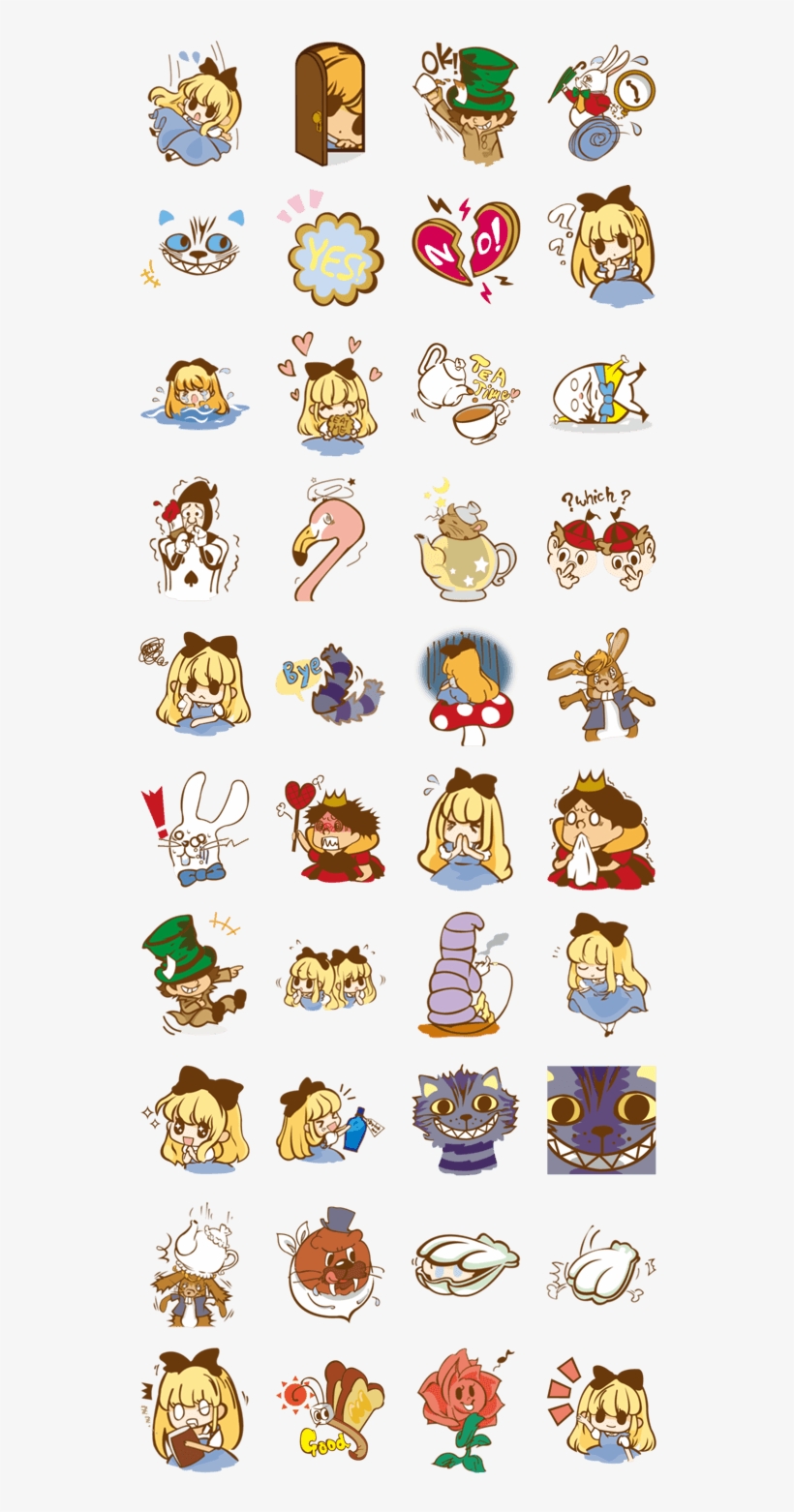 Stickers Alice Au Pays Des Merveilles - All South Park Characters Pop, transparent png