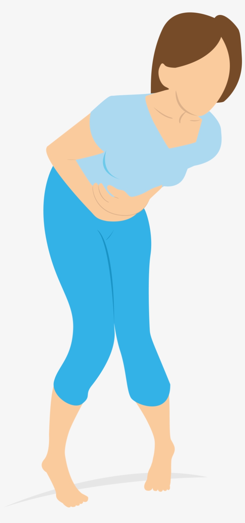 Graphic Black And White Stock Cramps Menstruation Pain - Menstrual Cramps, transparent png