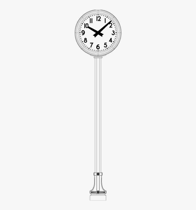 Vintage Post Clock - Post Clock Png, transparent png