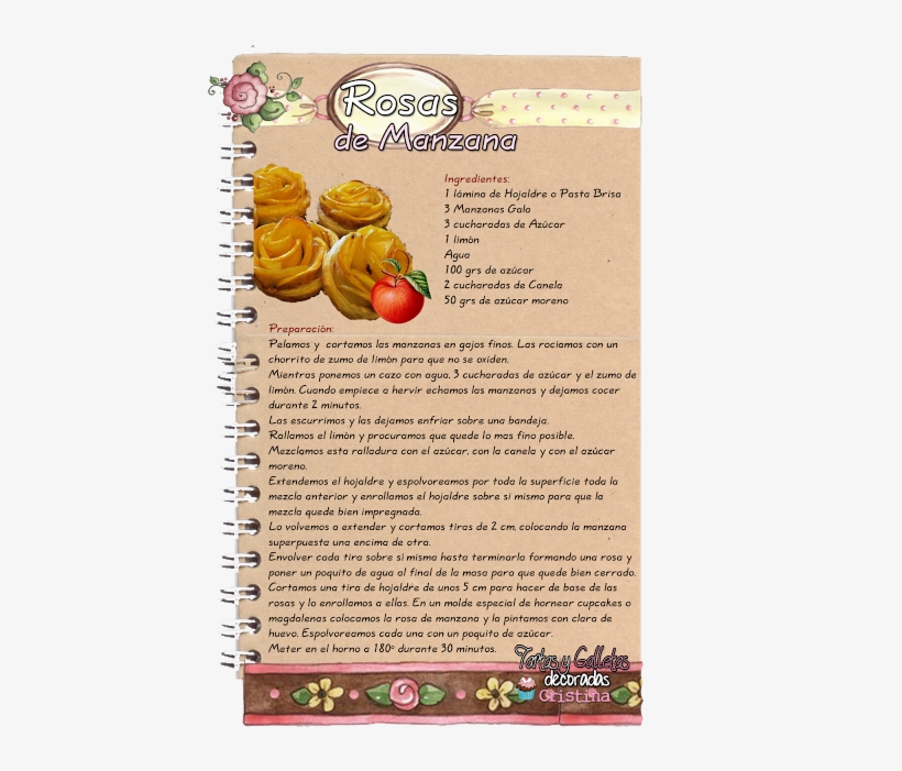 Rosas De Manzana - Receta Escrita En Frances, transparent png