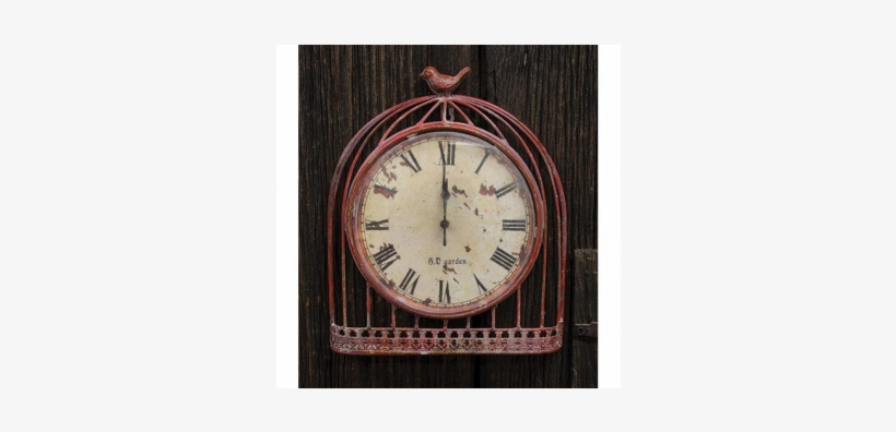 Red Bird Vintage Clock, transparent png