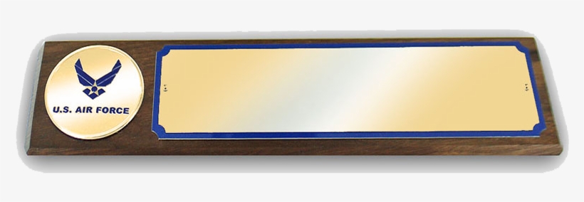 Golden Name Plate Png Free Download - K&s Unique U.s. Air Force Wings Logo Round Metal, transparent png