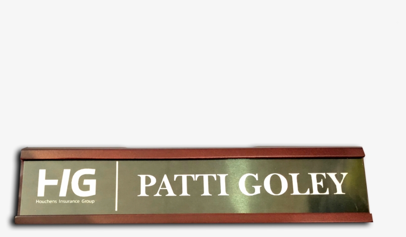 Mahogany Desk Name Plate - Signage, transparent png