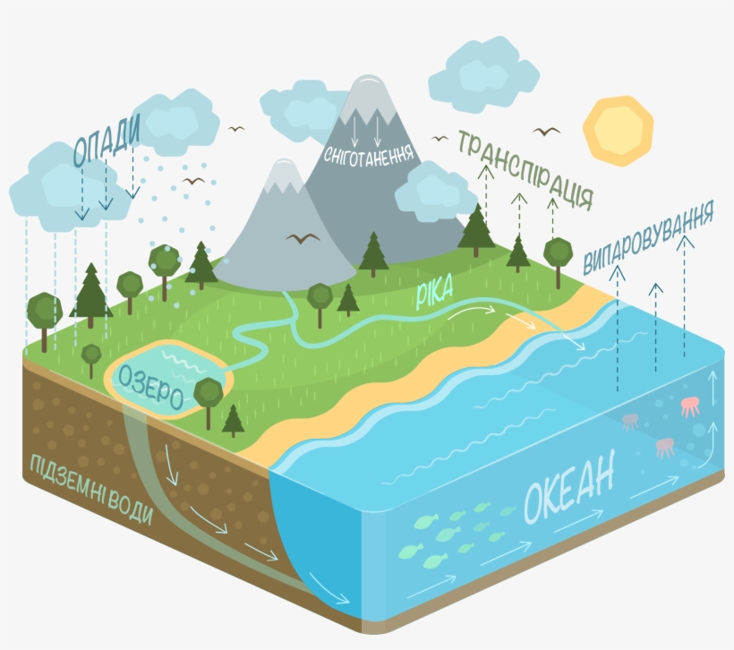 Water Cycle Diagram-uk - Water Cycle Png, transparent png