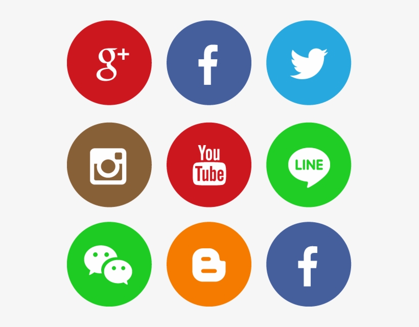 Social Marketing Services - Social Share Buttons Round, transparent png