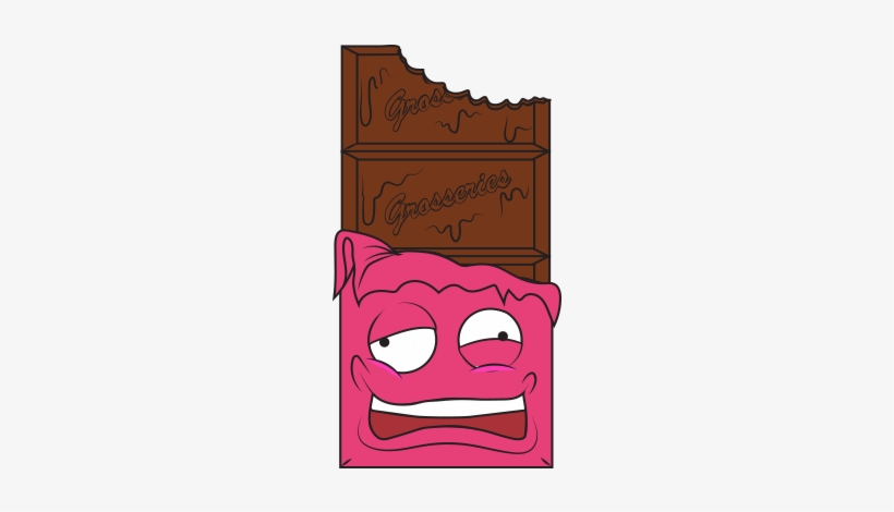 Crusty Chocolate Bar Pink - Chocolate, transparent png