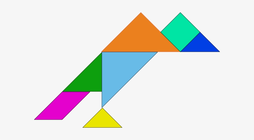 Tangram Bird, transparent png