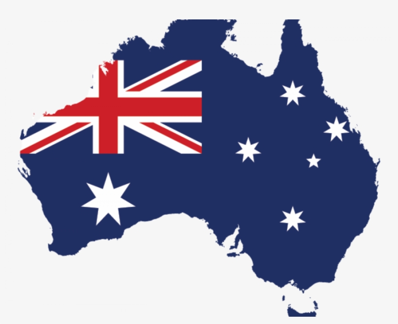 Download Flag Map Of Australia Round Car Magnet Clipart - Australian Flag, transparent png