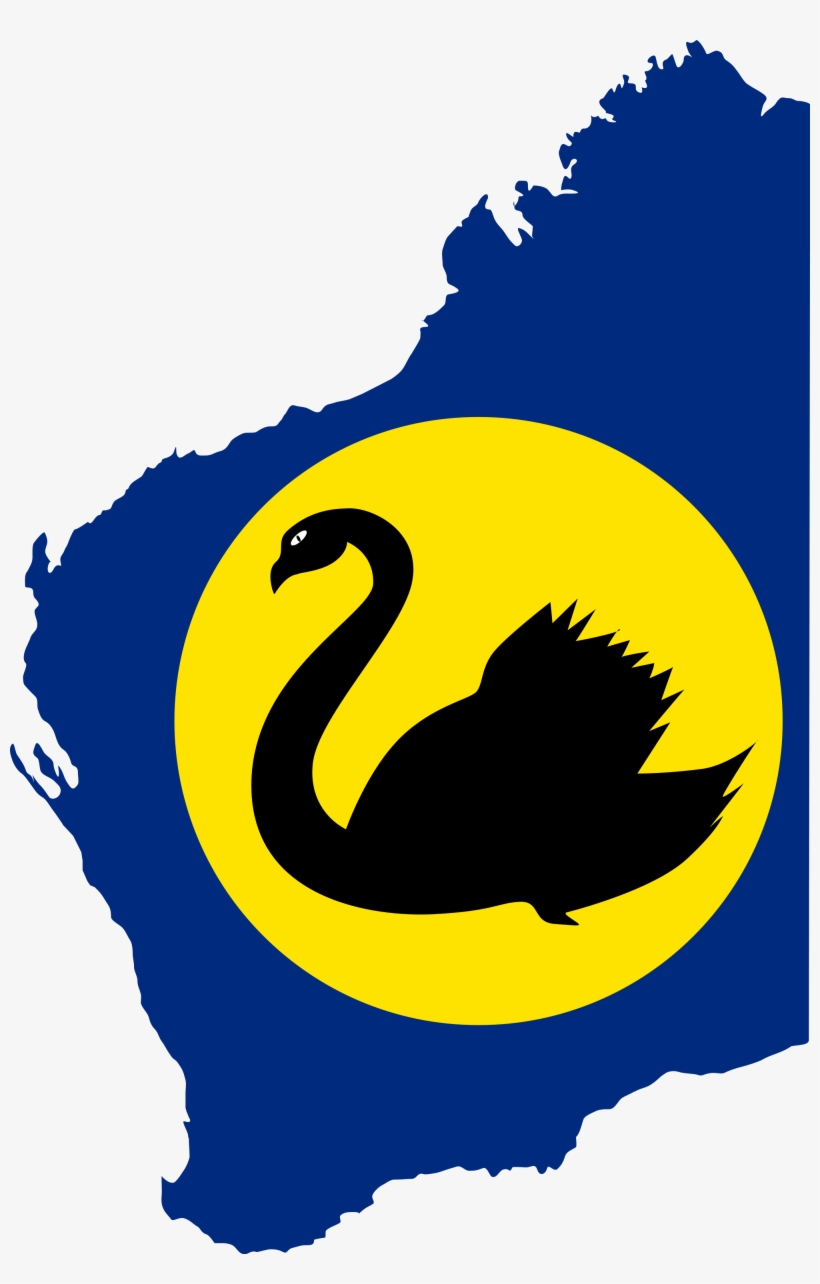 Open - Western Australia Flag Map, transparent png