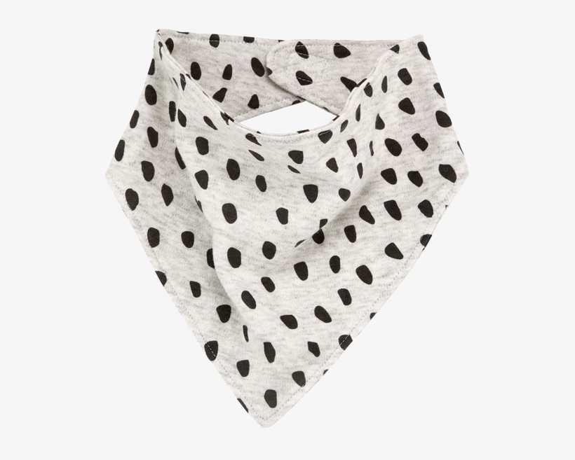 Organic Cotton Bandana Bib, Black Dot - Dot Print Bandana Bib, transparent png