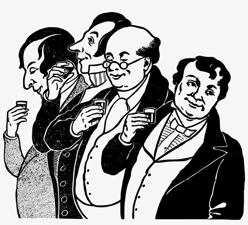 This Free Icons Png Design Of Four Gents Drinking, transparent png