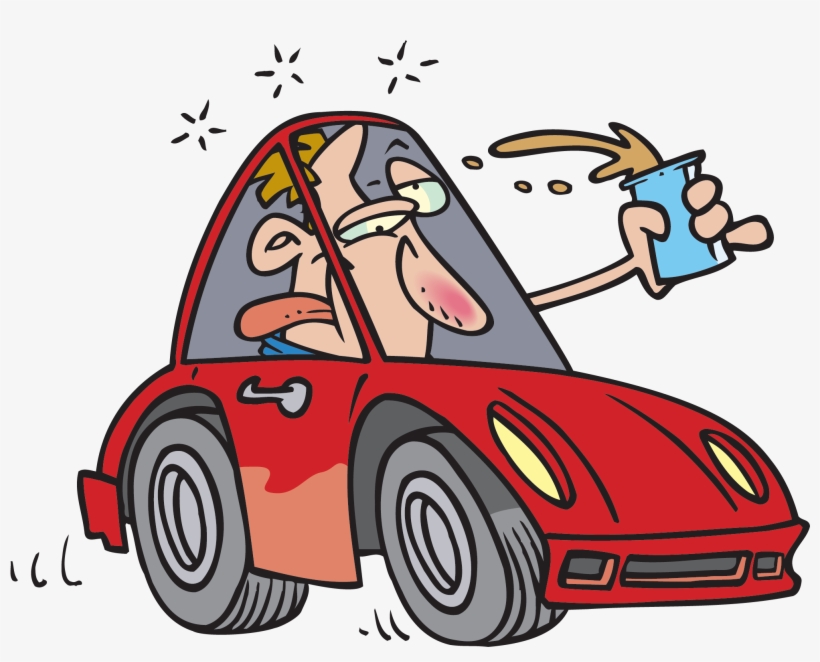 Drunk Driver Acts Crazy - Drunk Driver Clipart, transparent png