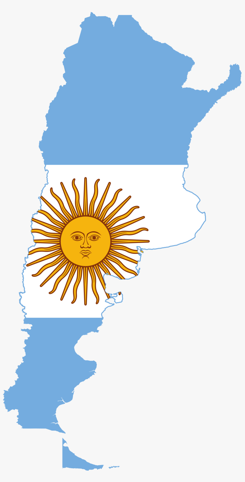 Flag Map Of Argentina - Argentina Flag, transparent png