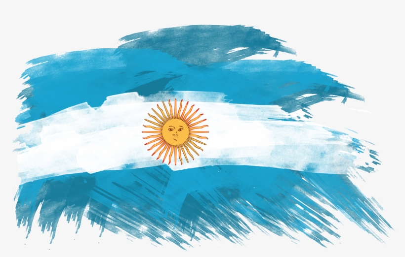 Bandera Argentina Sin Sol - Argentina Flag Art Png, transparent png