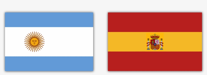 Redesignsargentina And Spain Flags In The Style Of - Spain Flag, transparent png